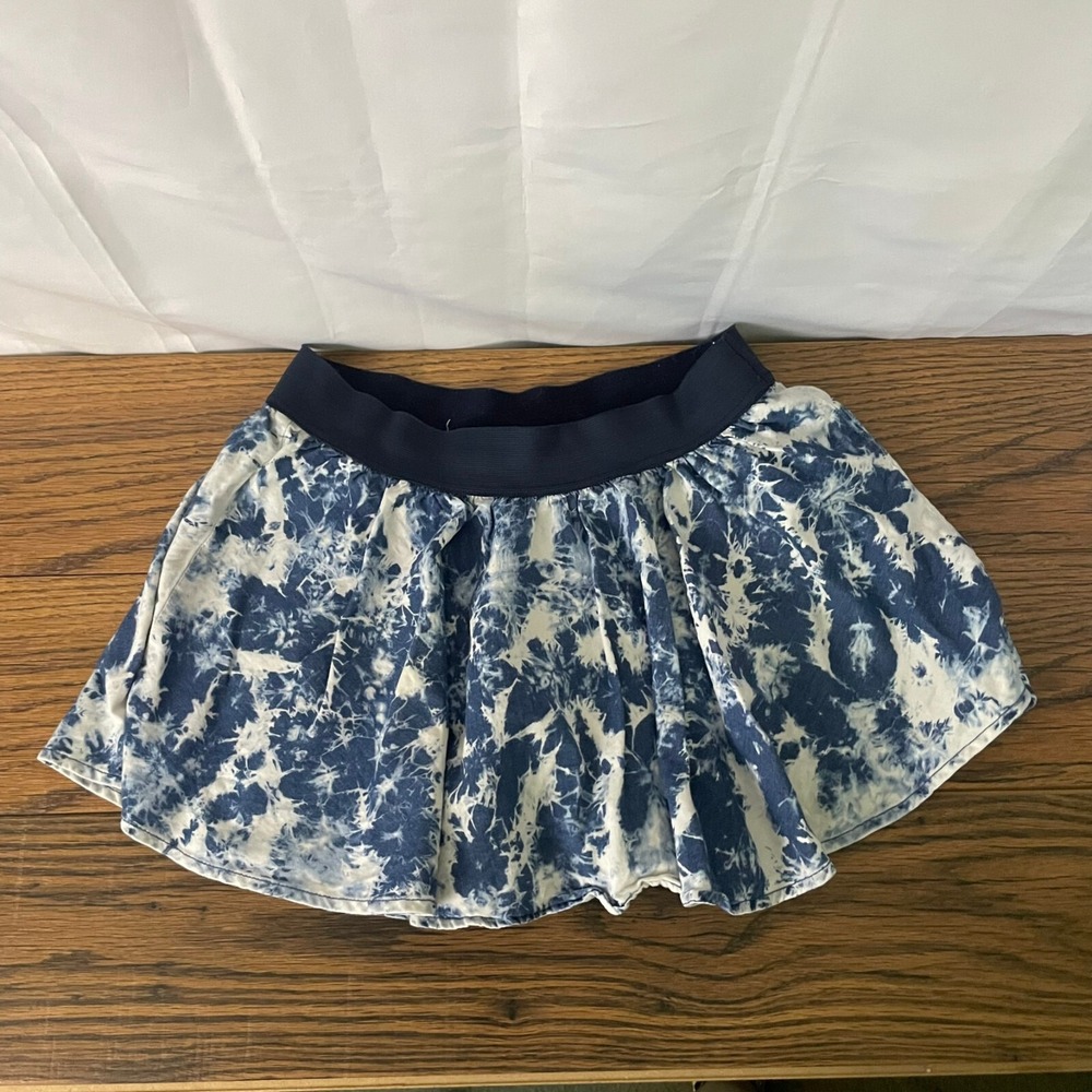 JUSTICE Girls' Blue Tie-Dye Skort – Size 18R | Trendy & Flowy Summer Style